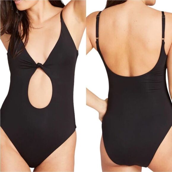 Andie Swim Black Santorini Keyhole Knot One Piece Swimsuit Sz M NWT - Picture 14 of 15